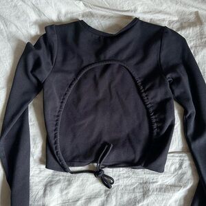 Garage open tie back long sleeve
